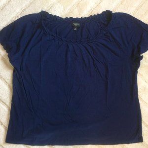 TALBOTS Dressy Knit Top - Navy 2X